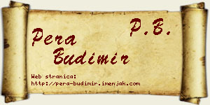Pera Budimir vizit kartica
